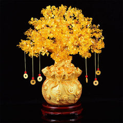 Feng Shui Symbols - Lucky Citrine Prosperity Tree Ornament