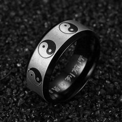 8 Auspicious Symbols - Yin Yang Ring