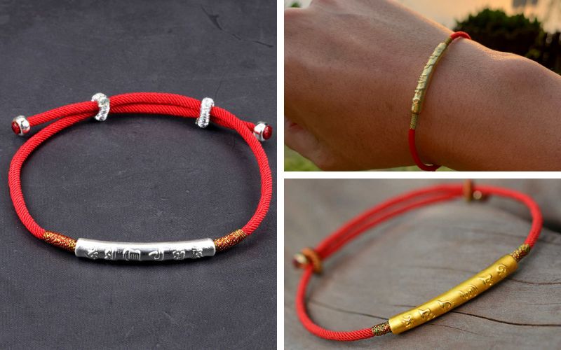 red string bracelet