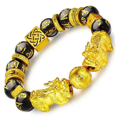 999 gold pixiu bracelet