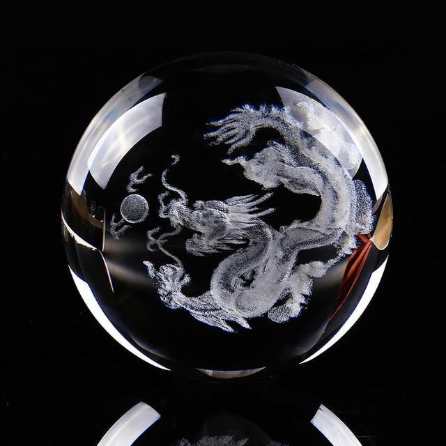 Prosperity Dragon Crystal Sphere