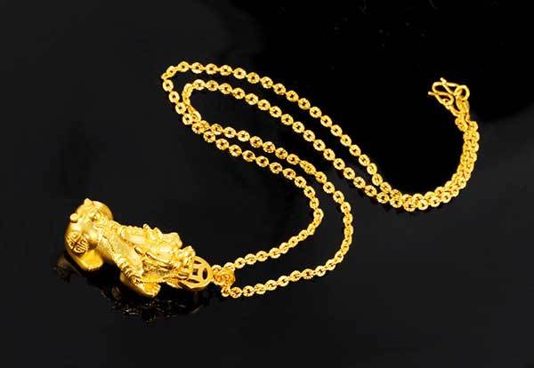 real gold pixiu bracelet