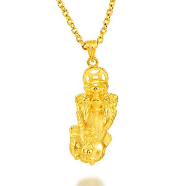 Attract Wealth with our Gold Pixiu Necklace