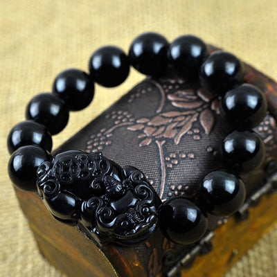 pixiu black obsidian bracelet benefits