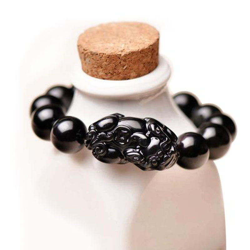 pixiu black obsidian bracelet