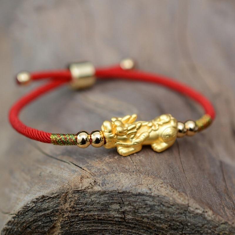 feng shui red string piyao bracelet