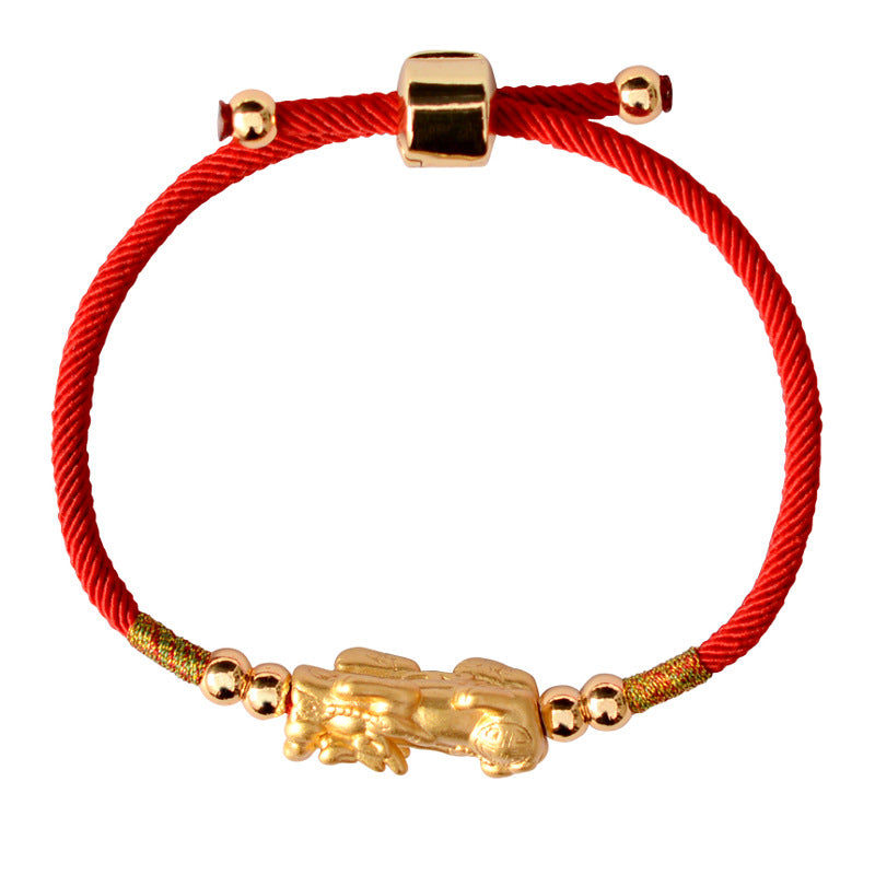 feng shui red string piyao bracelet