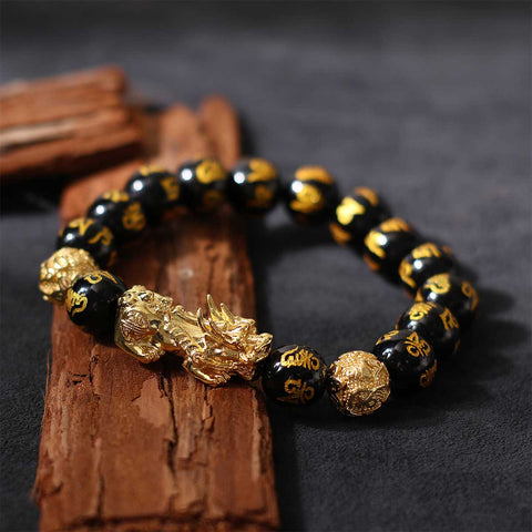 black obsidian wealth bracelet