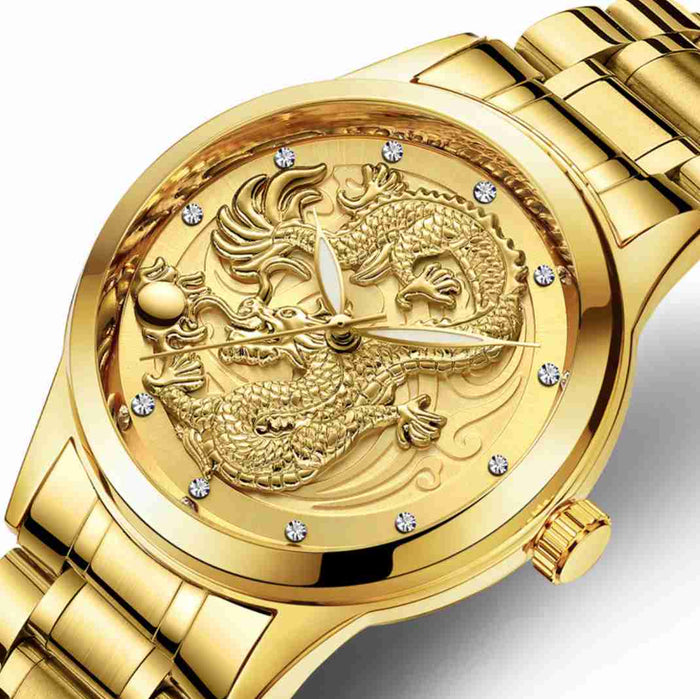 dragon golden watch