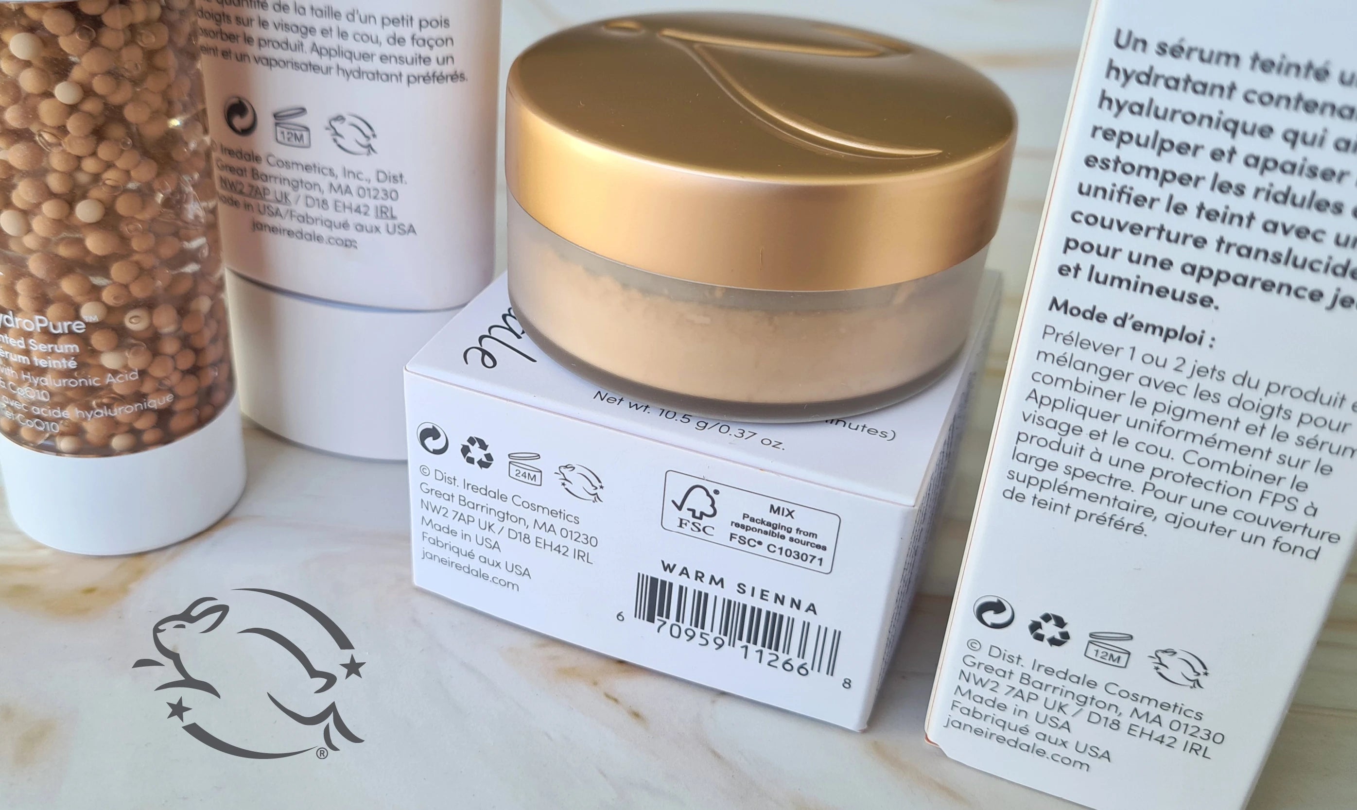 jane iredale Leaping Bunny logo for cruelty-free cosmetics