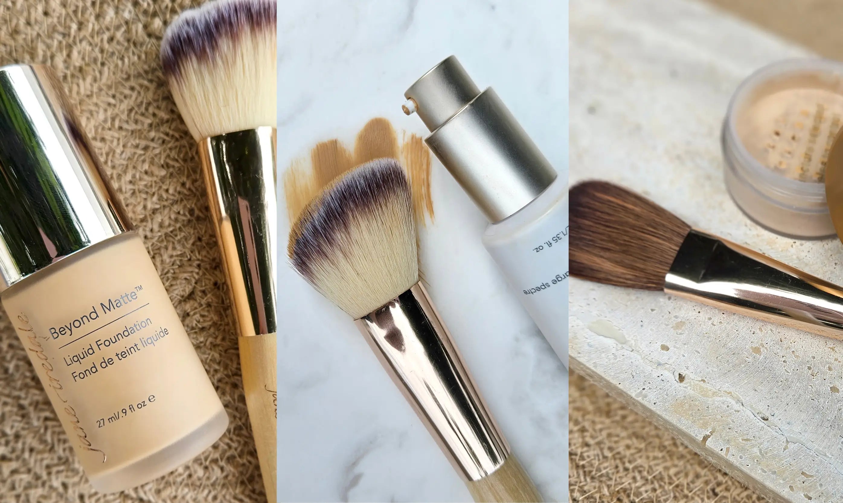 Makeup Brushes and Foundation product pairings