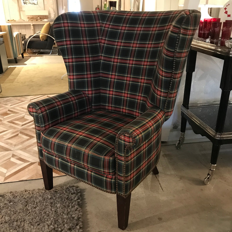 Ralph Lauren Tartan Wingback Armchair