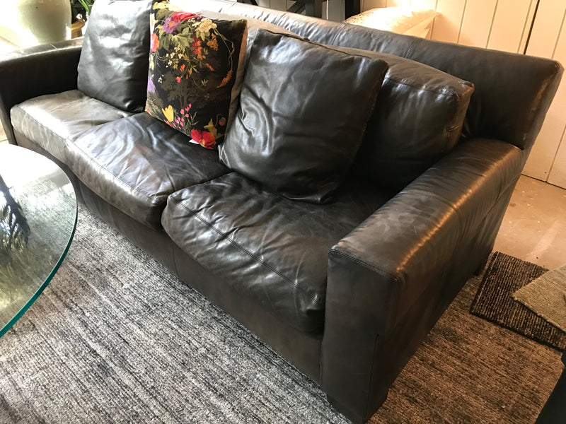 ralph lauren henredon leather sofa