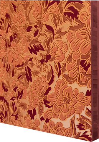 Burgundy Gilt Floral Sidewall/Antique Wallpaper/Wall Art - Bolling ...