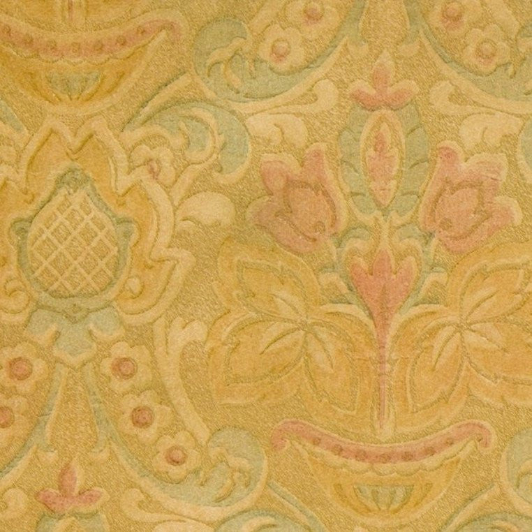 Embossed Baroque Floral/Antique Wallpaper - Bolling & Company