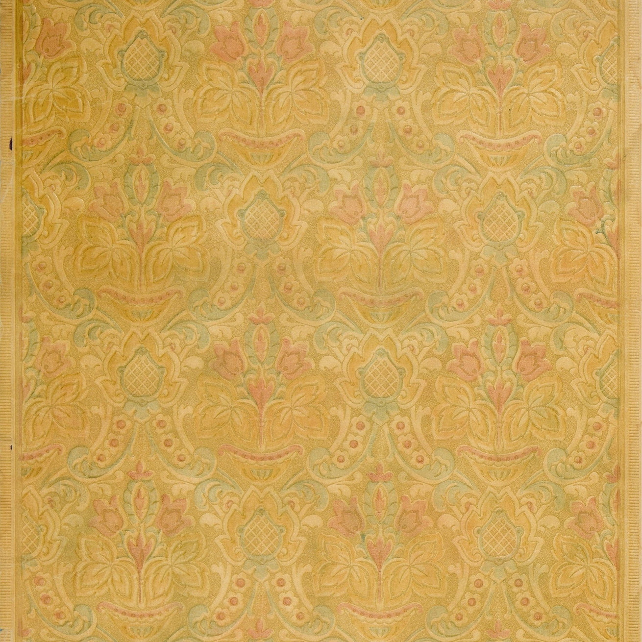 Embossed Baroque Floral/Antique Wallpaper - Bolling & Company