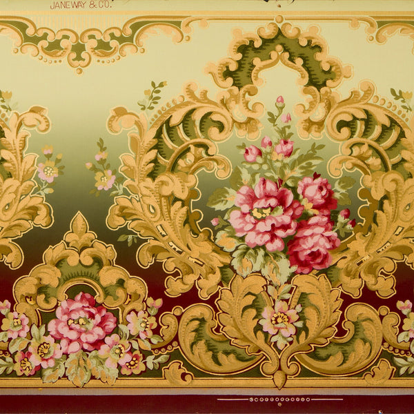 Rococo Frieze - Antique Wallpaper Remnant - Bolling & Company