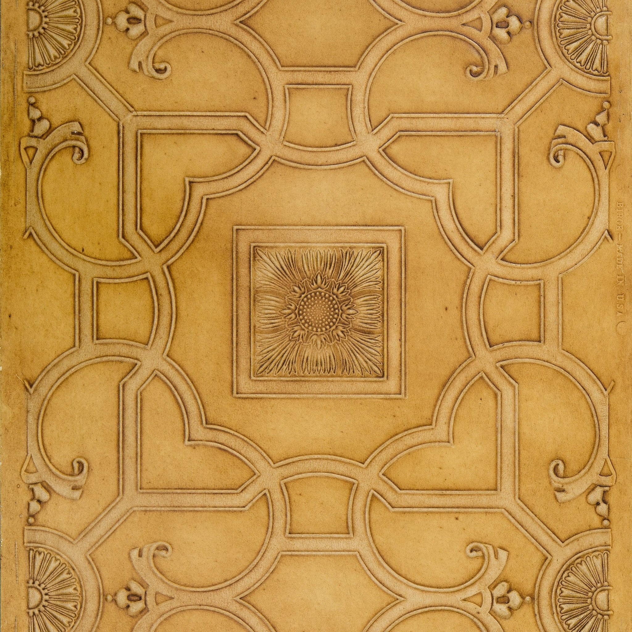 Embossed Ceiling Design Of Raised Moldings Antique Wallpaper