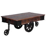 MAADZE RECLAIMED WOOD MARKET CART COFFEE TABLE