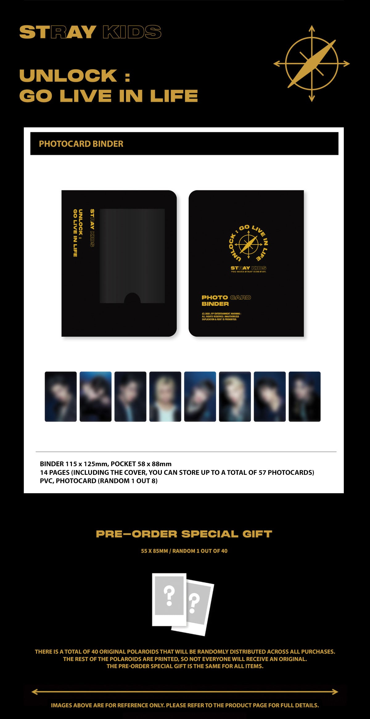 Stray Kids Unlock Go Live In Life Official Md Photocard Binder Subk Shop