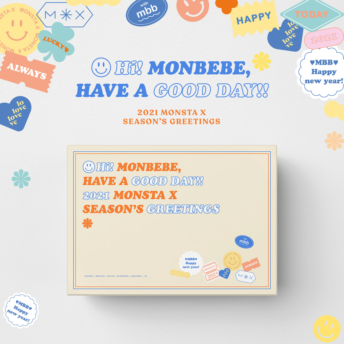 MONSTA X 2021 SEASON'S GREETINGS - HI! MONBEBE, HAVE A GOOD DAY!!
– SubK Shop
