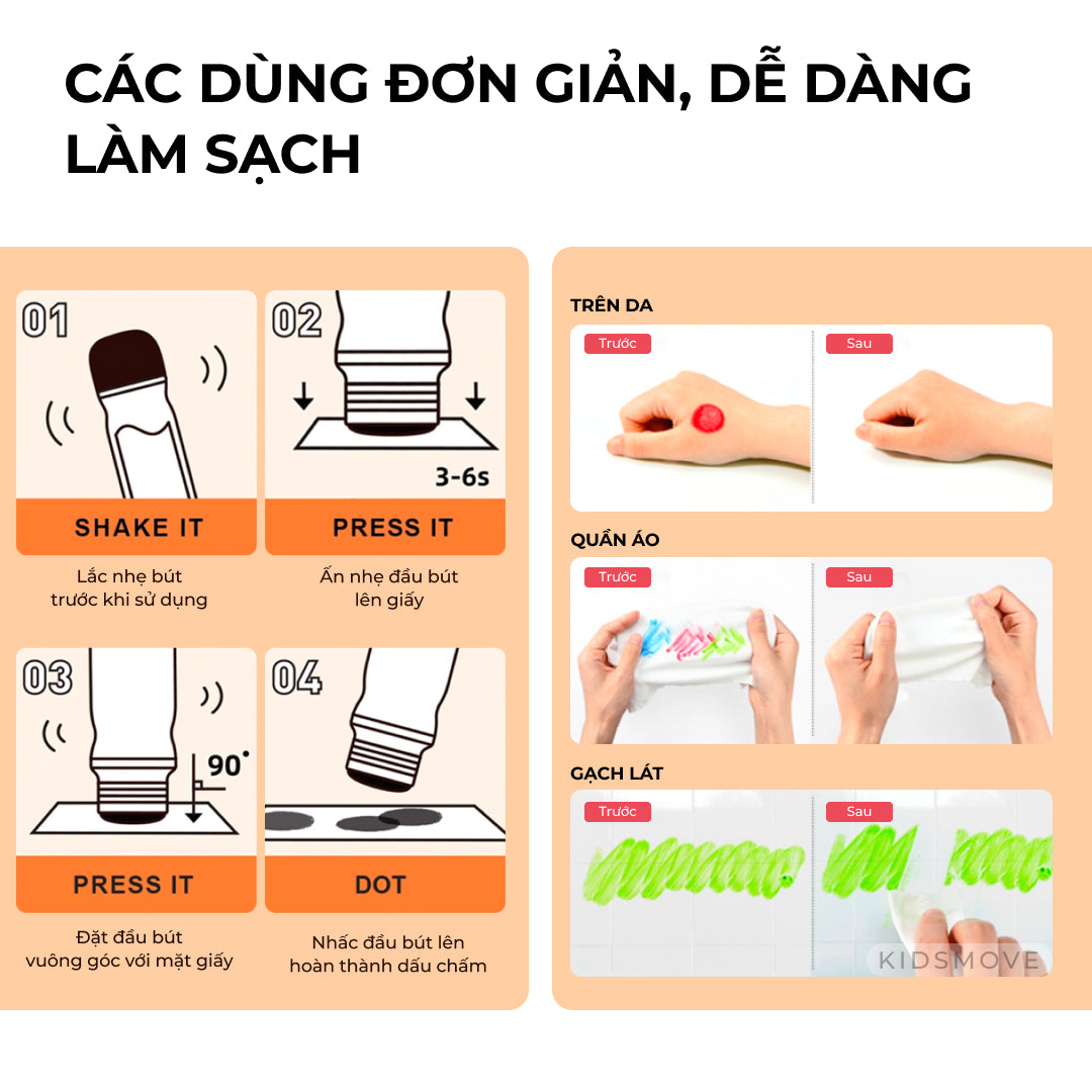 Bút chấm màu Mideer Magic Dot