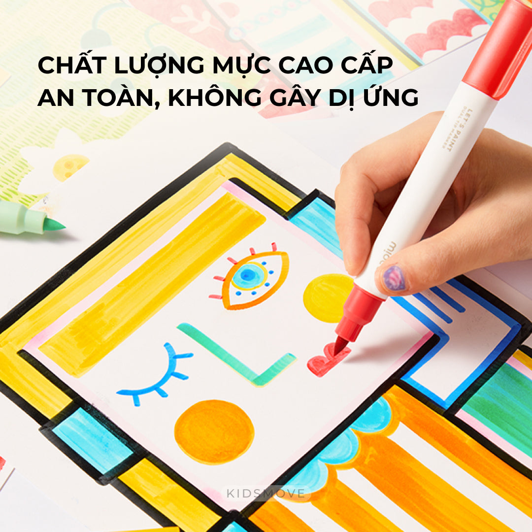 Bút dạ tô màu 2 đầu Mideer