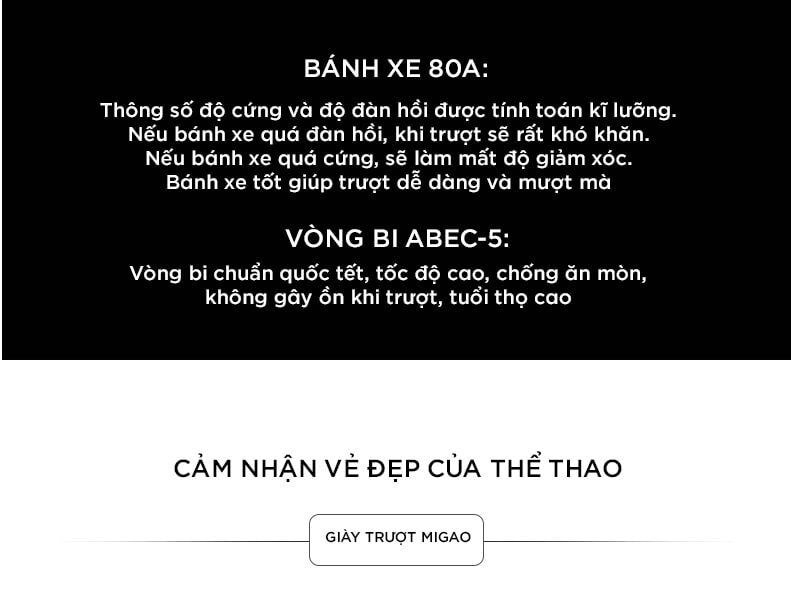 Giày trượt patin cho bé 3-4-5-6-7-8 tuổi Migao M1