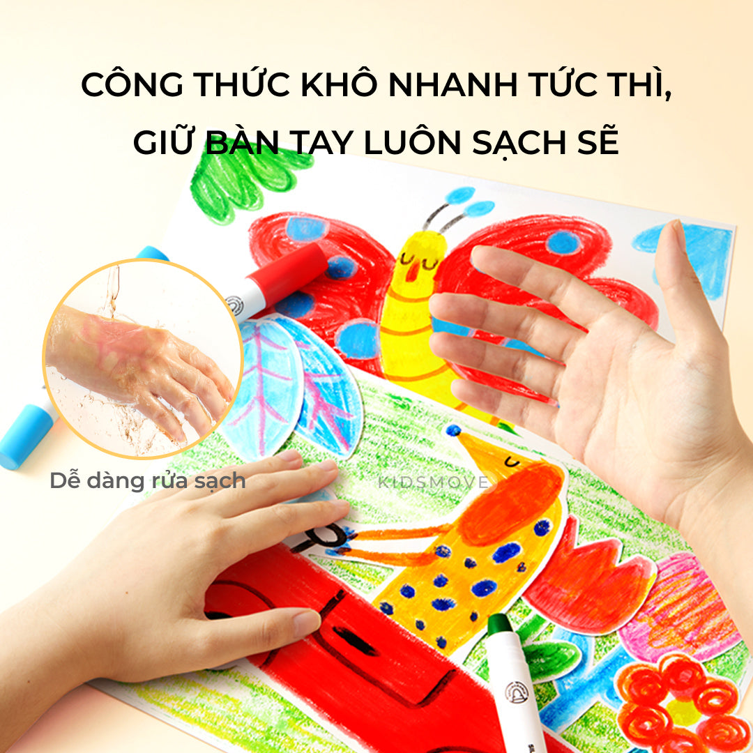 Bút màu sáp lụa hữu cơ Mideer