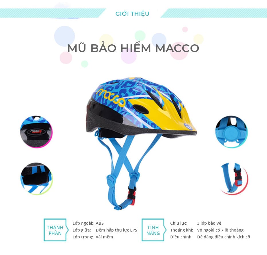 Mũ bảo hiểm siêu nhẹ cho bé trai, bé gái 3-4-5-6-7-8 tuổi trượt patin, xe scooter, đi xe đạp