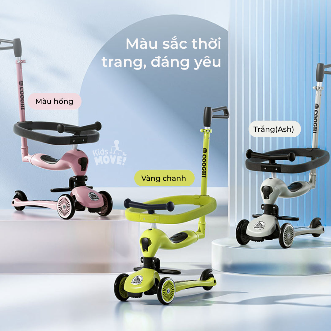 Xe trượt scooter 4 in 1 COOGHI Velo Kids V4 cho bé