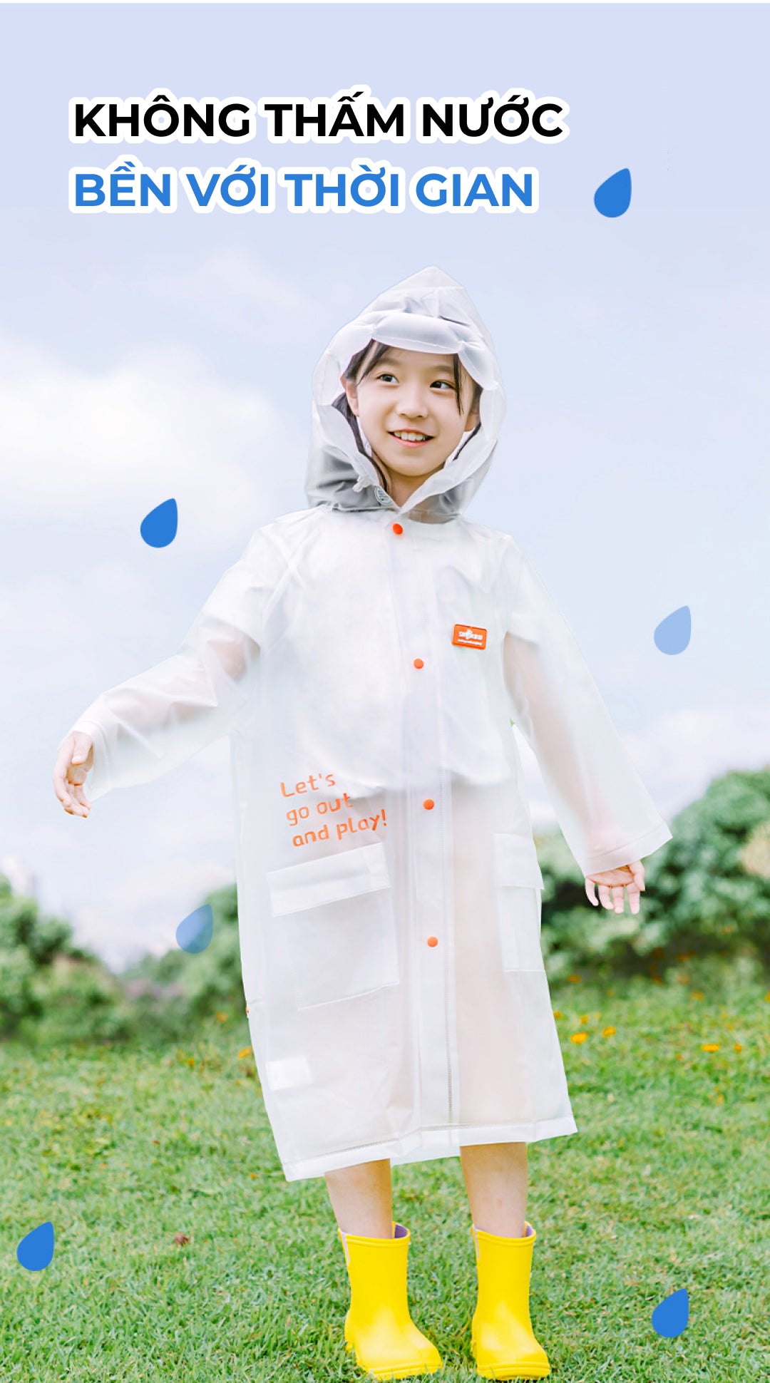 Áo mưa cho trẻ em Shukiku