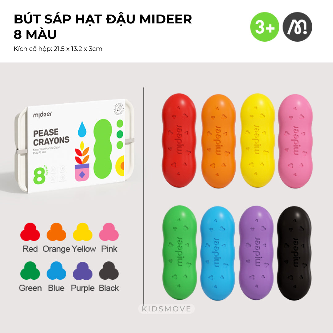 Bút sáp hạt đậu Mideer