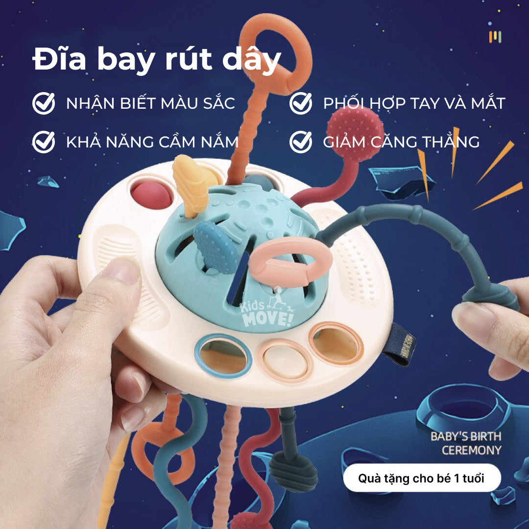 Đồ chơi rút dây đĩa bay vui nhộn