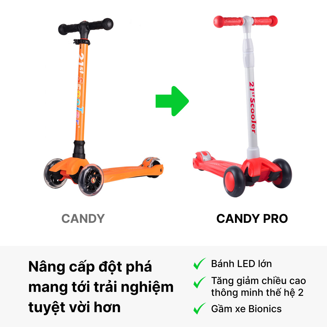 Xe trượt scooter 3 bánh 21stscooter candy pro