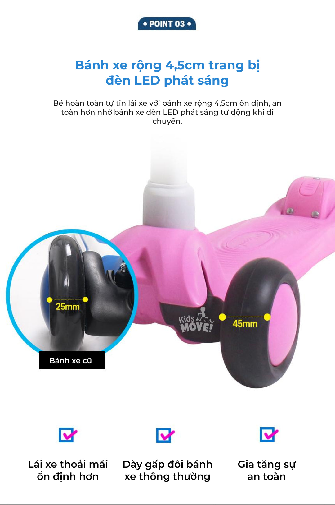 Xe trượt scooter 3 bánh 21stscooter candy pro