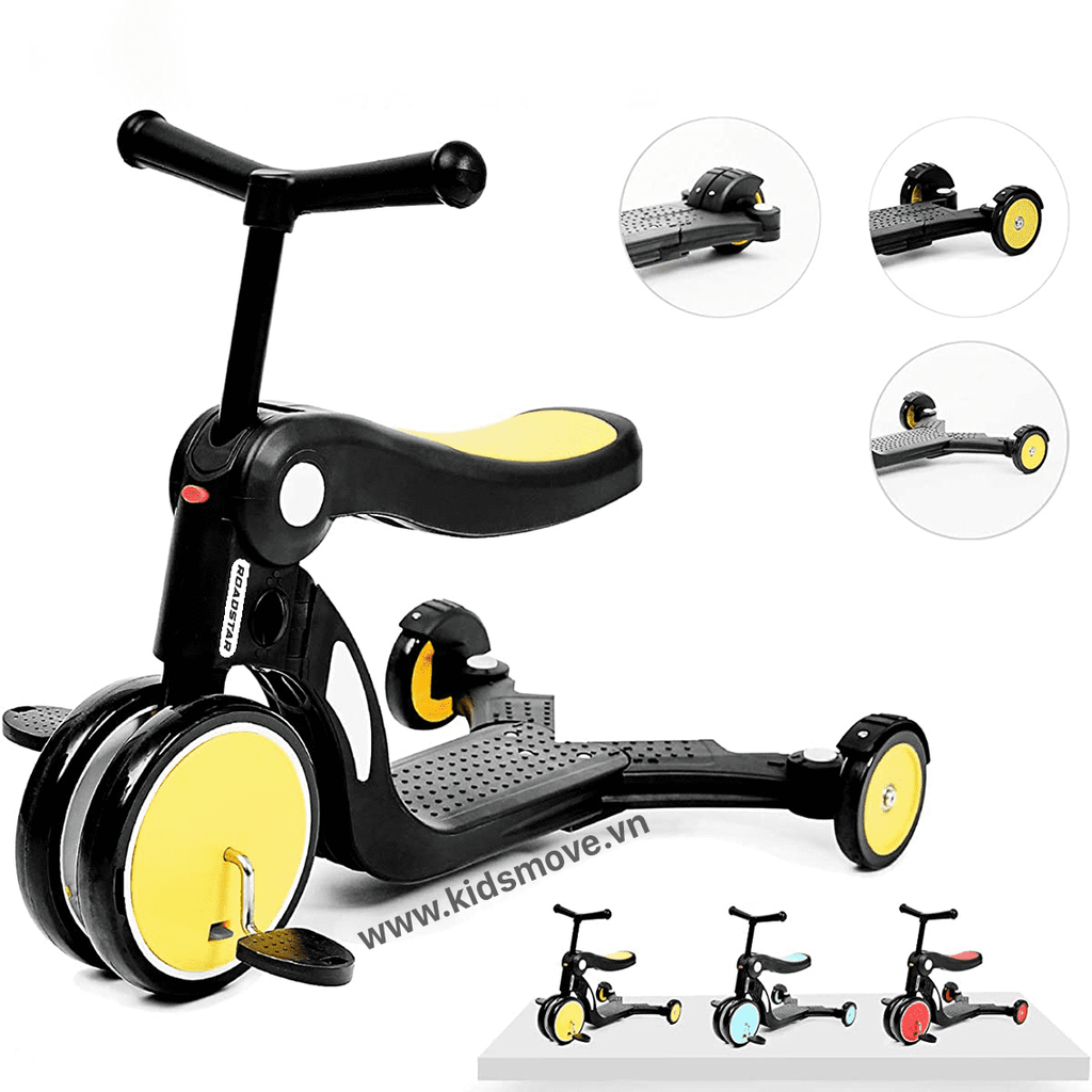 Xe scooter đa năng 5 trong 1 ROADSTAR freekids bebehoo nadle cho bé 1-2-3-6 tuổi xe biến hình xe trươt xe thăng bằng xe đạp 3 bánh cao cấp kèm cần đẩy