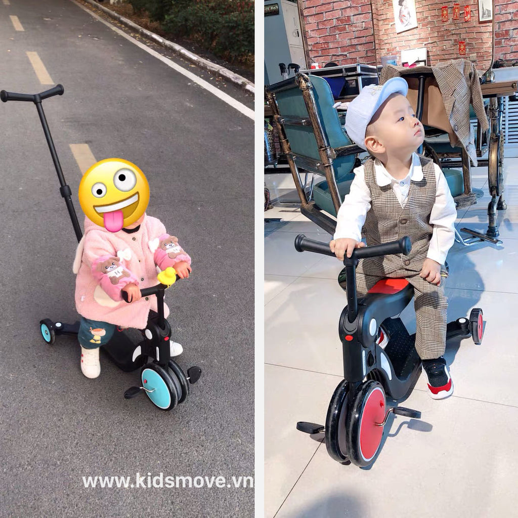Xe scooter đa năng 5 trong 1 ROADSTAR freekids bebehoo nadle cho bé 1-2-3-6 tuổi xe biến hình xe trươt xe thăng bằng xe đạp 3 bánh cao cấp kèm cần đẩy