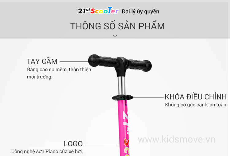 Xe trượt 3 bánh 21st scooter CANDY (RO203M)