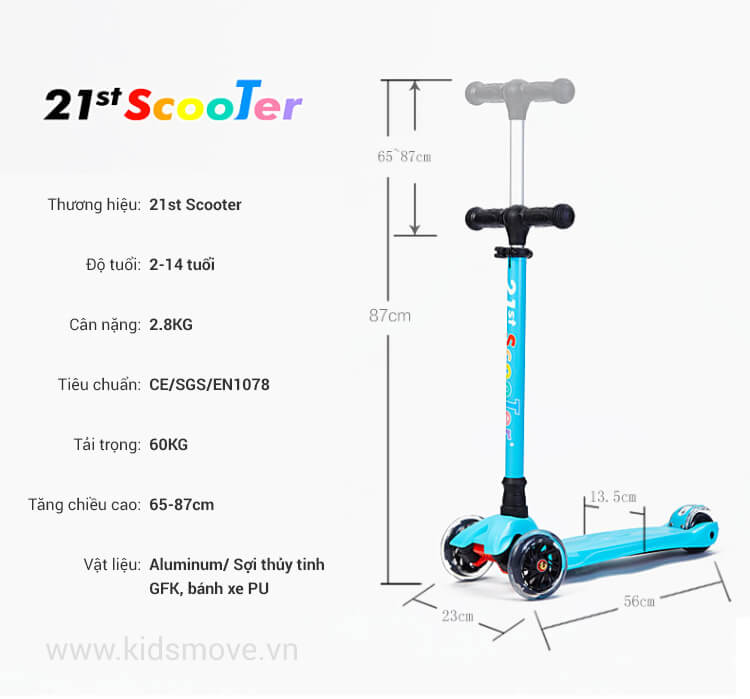 Xe trượt 3 bánh 21st scooter CANDY (RO203M)