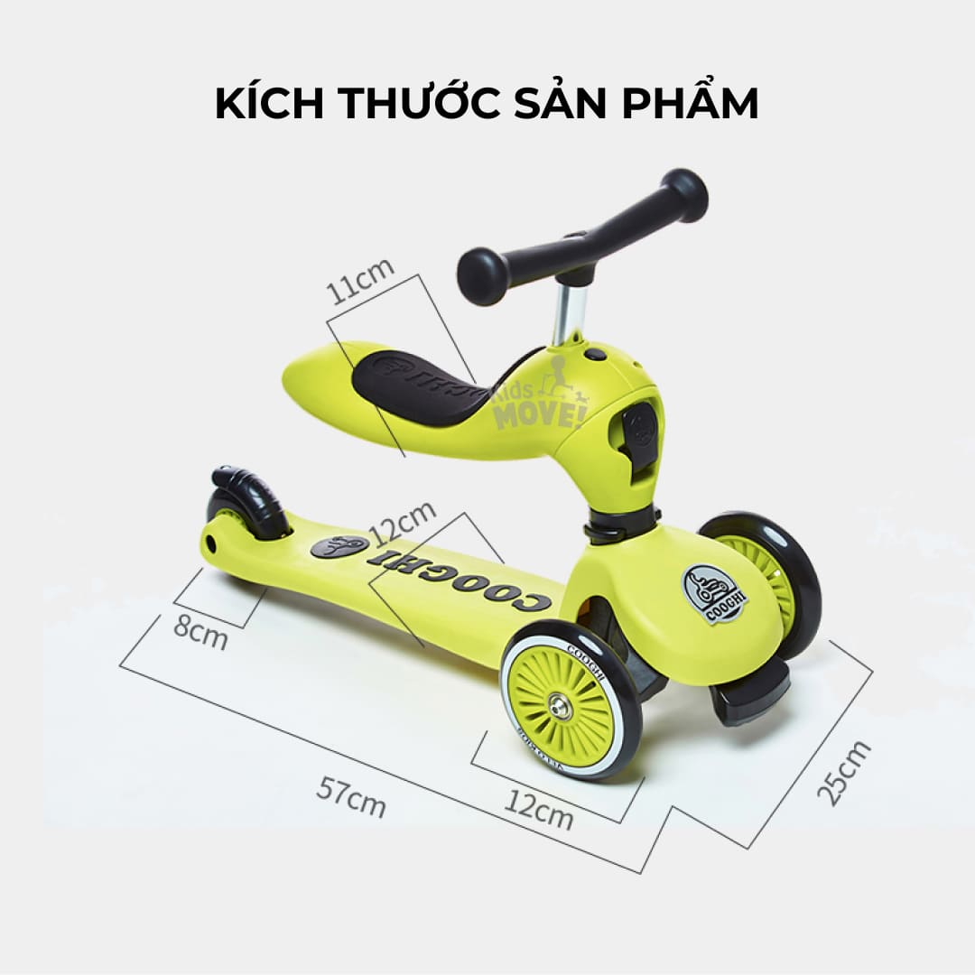 Thông số xe scooter 3 trong 1 Cooghi
