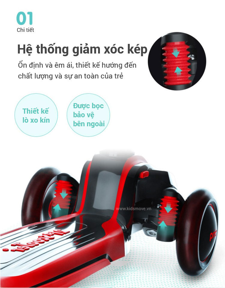 Xe trượt scooter 3 bánh cho bé 21st Scooter ROD3 2019