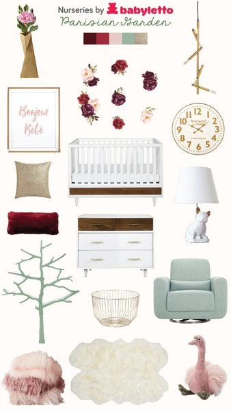 babyletto nursery styleboard parisian garden