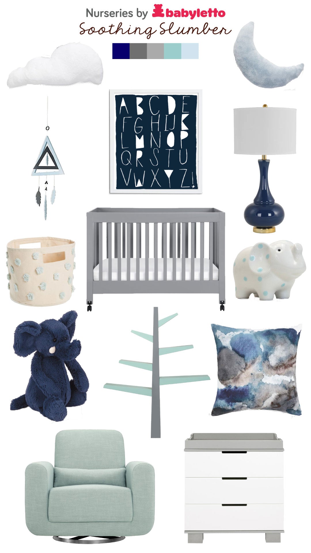 babyletto nursery styleboard soothing slumber