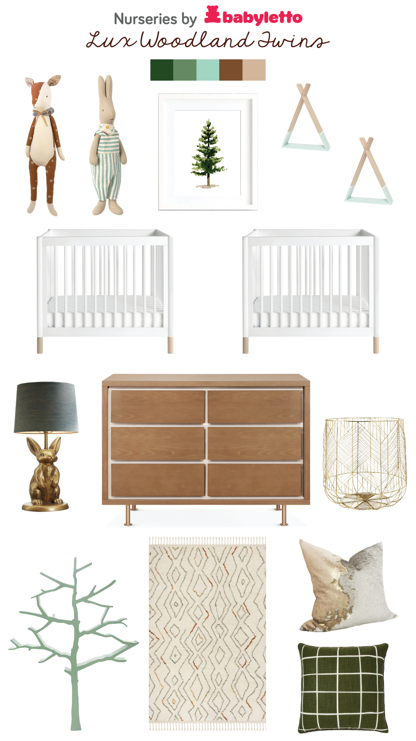 babyletto nursery styleboard woodland twin