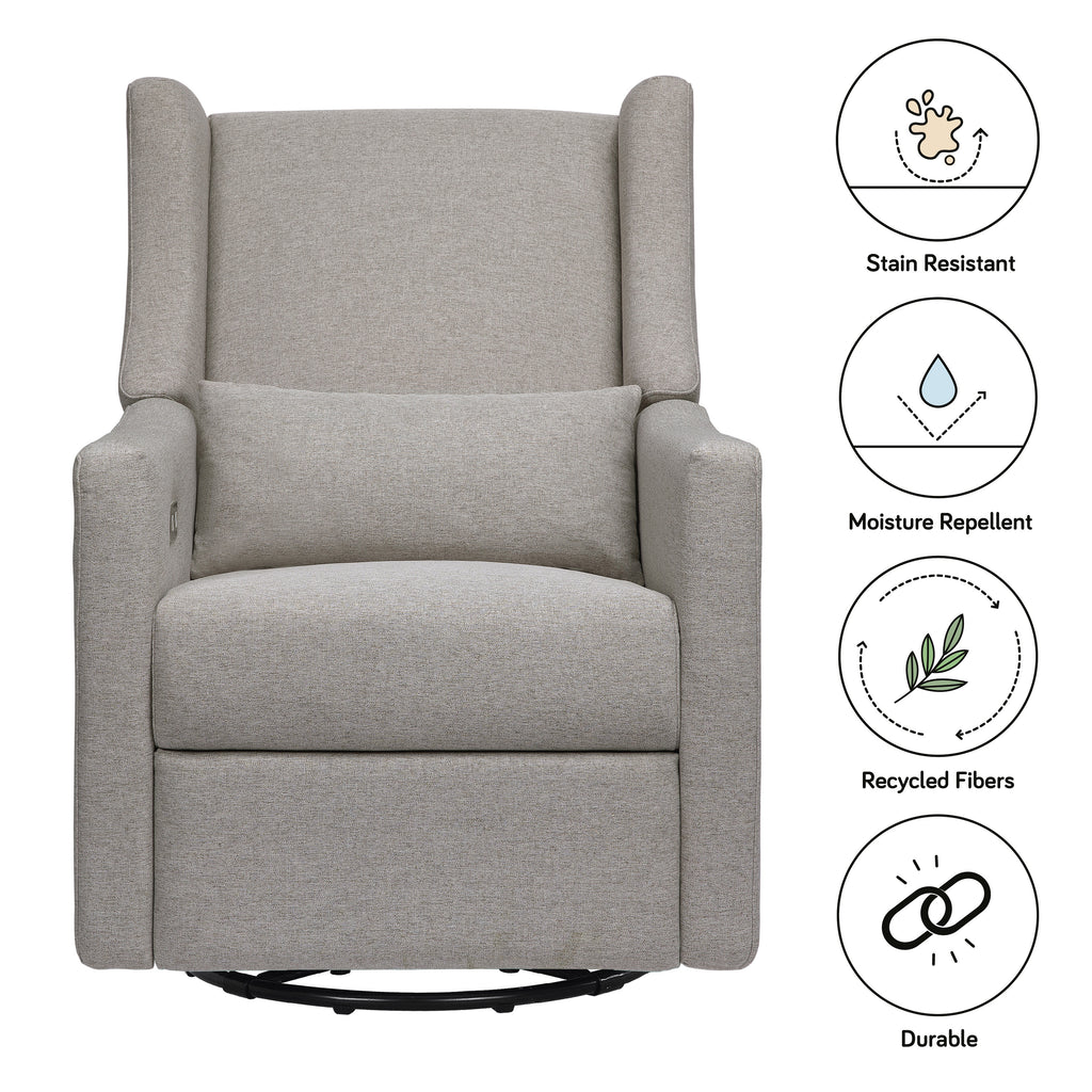 evolur harlow deluxe power glider recliner