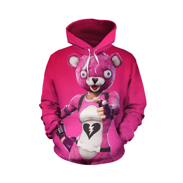 cuddle team leader fortnite inspired pink awesome hoodie - pink leader fortnite