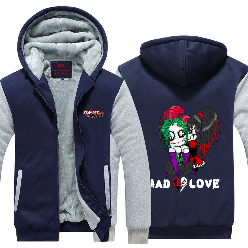 Harley Quinn  Joker  Cute Mad Love Couple  Cool Hooded Jacket 