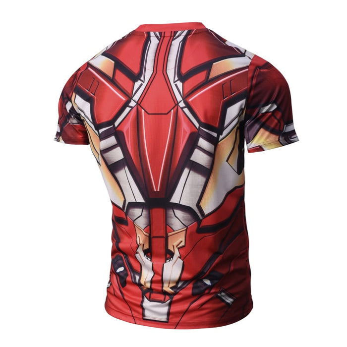 Iron Man Red Armor Suit Short Sleeves Compression T-Shirt — Superheroes ...