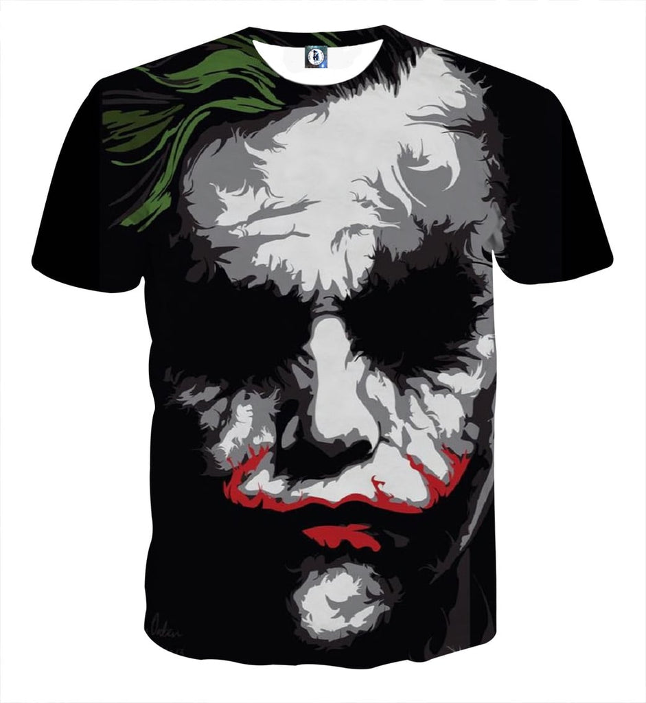 The Bad Ass Psychopath Joker Design Full Print T-Shirt — Superheroes Gears